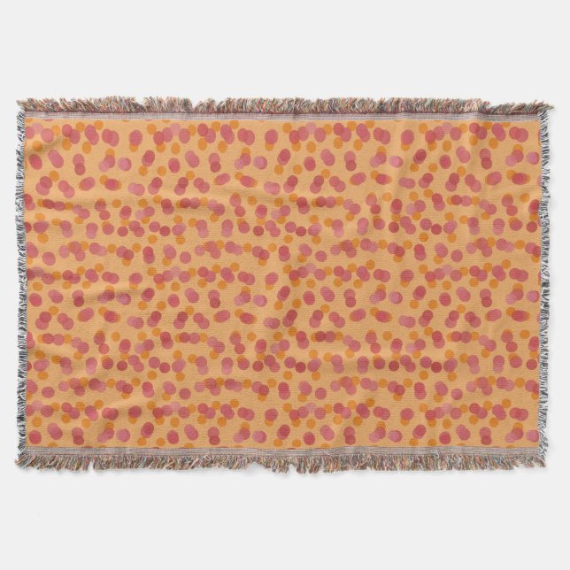 Couverture Taches pêche, orange et rose (Devant)