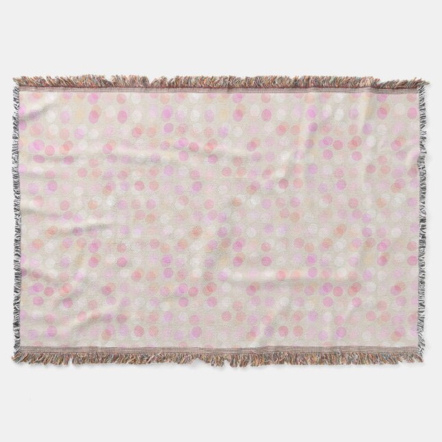 Couverture Taches polka rose et pêche (Devant)