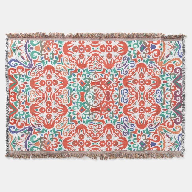 Couverture Talavera Mexicaine : Collage Ethnique De Carreaux. (Devant)