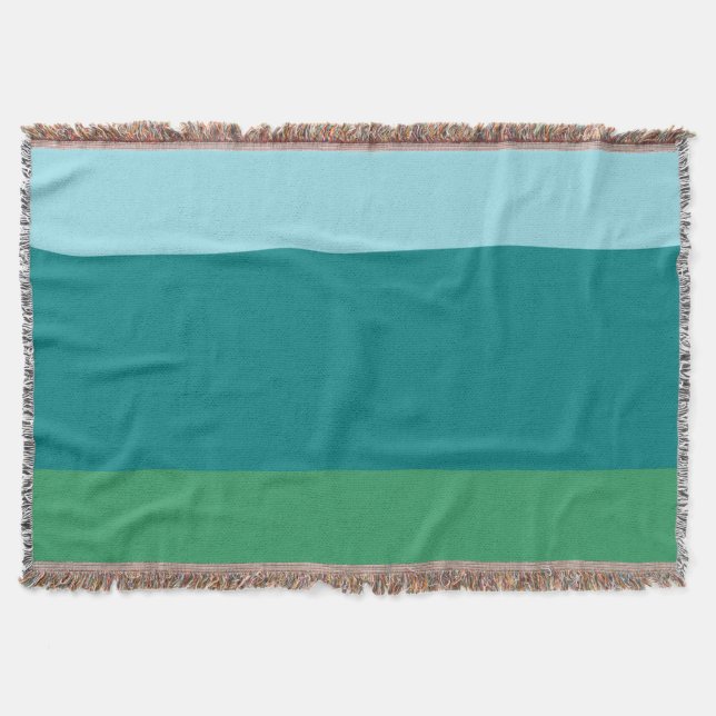 Couverture Tanager Turquoise, Teal Bleu et Kelly Vert Horiz (Devant)