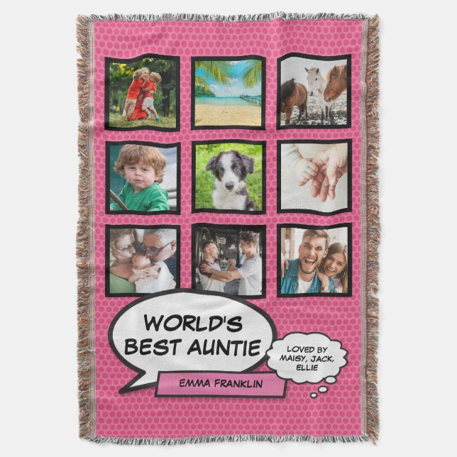 Couverture Tante Tante Tante Comic Book Fun Pink Photo Collag (devant Vertical)