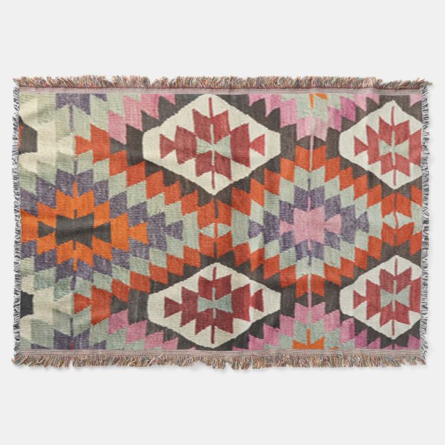 Couverture Tapis Kilim Oriental Perse Turc (Devant)