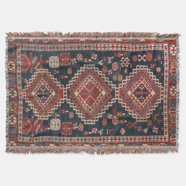 Couverture Tapis Oriental Ancien Perse Turc Karbistan (Devant)