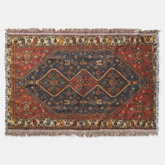 Couverture Tapis Oriental Ancien Turc Persan (Devant)