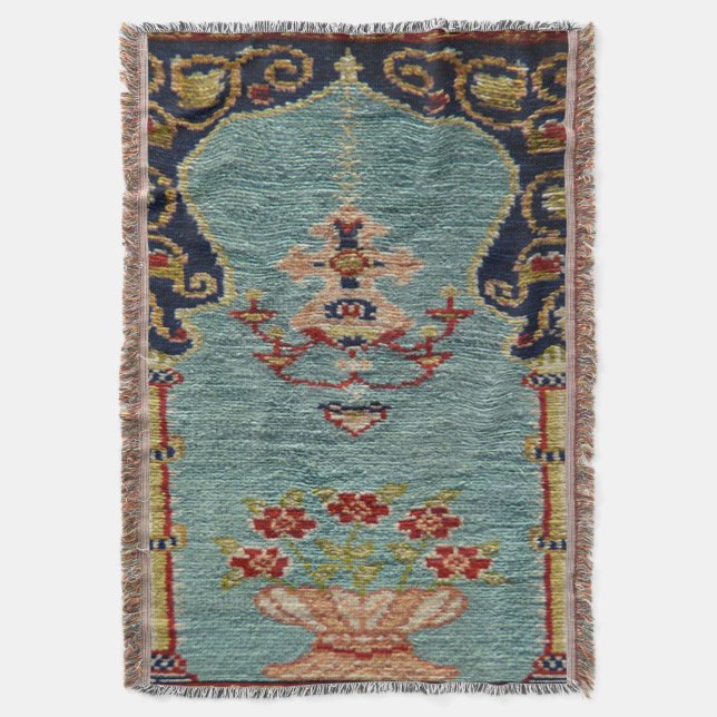 Couverture Tapis Oriental Perse Turc Antique (devant Vertical)
