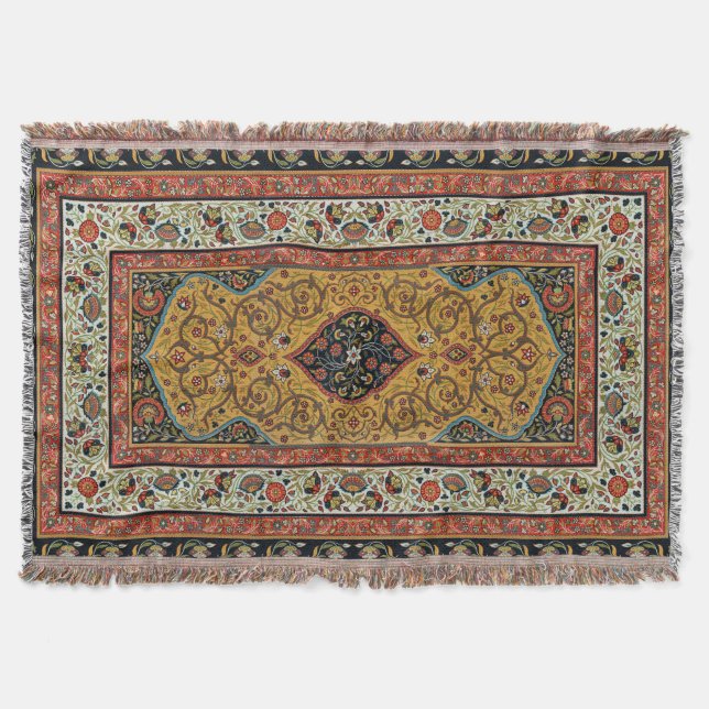 Couverture Tapis Persan Ancien Élégant Design (Devant)