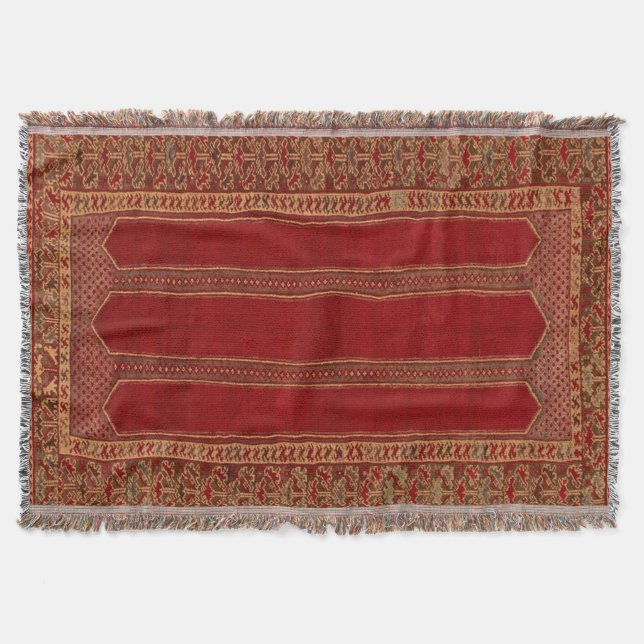 Couverture Tapis persan turc oriental rouge (Devant)