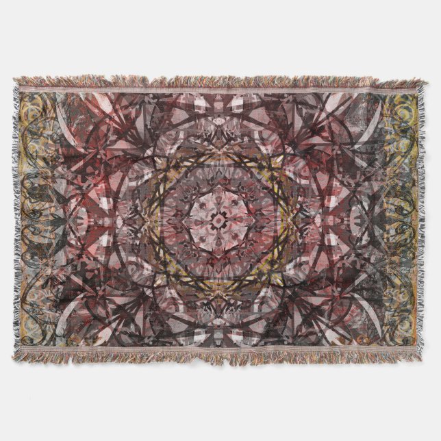 Couverture Tapisserie médiévale or et rouge (Devant)