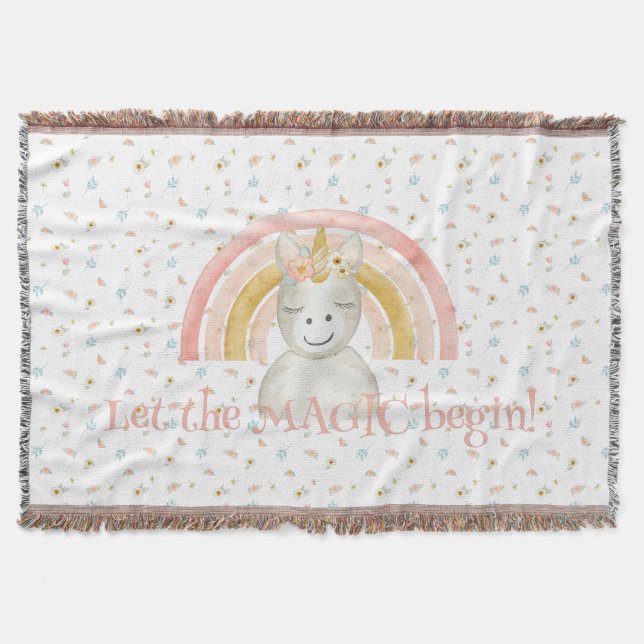 Couverture Tapisserie Murale Magic Begin Unicorn Rainbow Nurs (Devant)