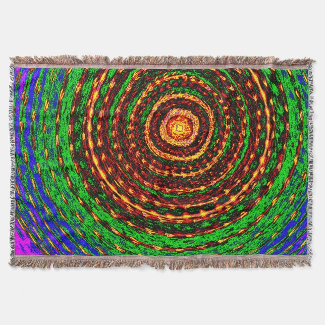 Couverture Tapisserie Vortex en Spirale Arc-en-Ciel – Couvert (Devant)