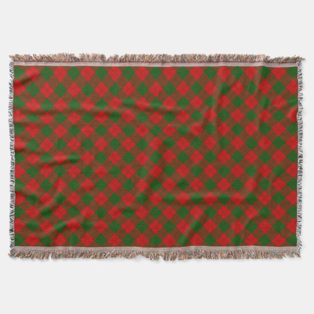 Couverture Tartan Areskyn Erskine Red Green Stripes (Devant)