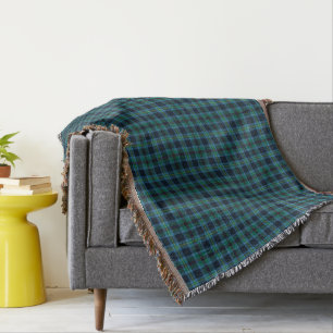 Couverture Tartan bleu et vert lumineux d'écossais de Miller