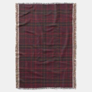 Couverture Tartan Bourgogne Élégant
