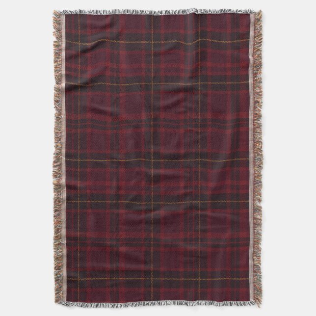 Couverture Tartan Bourgogne Élégant (devant Vertical)