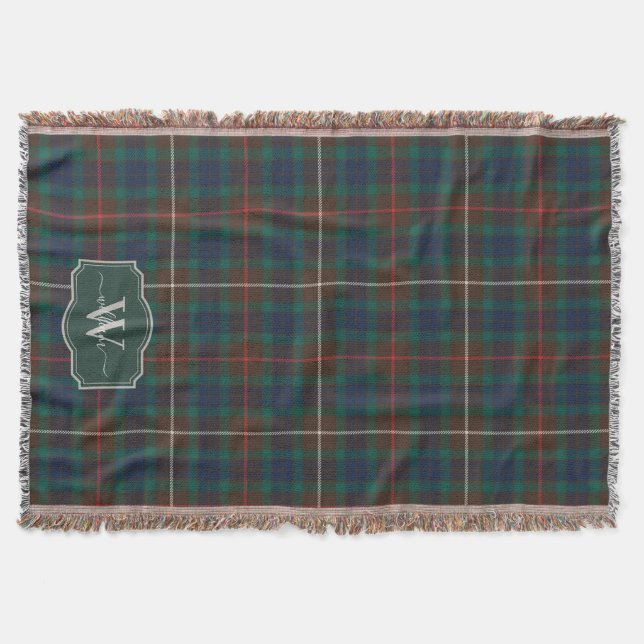Couverture Tartan de chasse Fraser Plaid de clan écossais Mon (Devant)