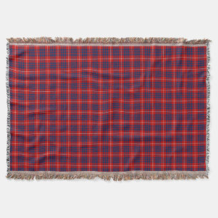 Couverture Tartan écossais bleu de Hamilton de clan et rouge