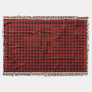 Couverture Tartan écossais rouge et noir de clan de Wallace