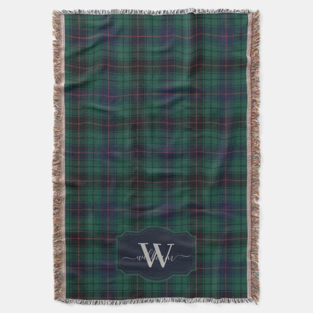 Couverture Tartan écossais traditionnel du Clan Davidson Plai (devant Vertical)