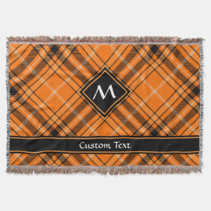 Couverture Tartan orange d'Halloween