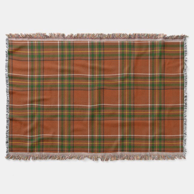 Couverture Tartan Plaid Brun Terreux  (Devant)