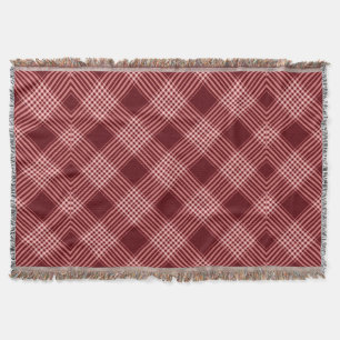 Couverture Tartan Rouge Et Blanc