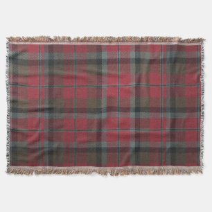 Couverture Tartan rouge et Brown chaud