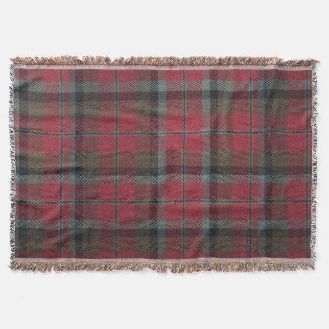Couverture Tartan rouge et Brown chaud (Devant)