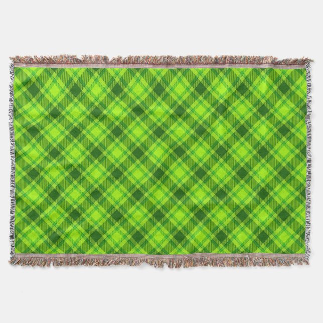 Couverture Tartan vert À damiers Motif plaid-57578 (Devant)
