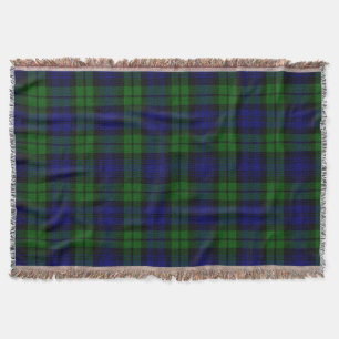 Couverture Tartan vert et marine