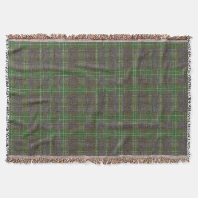 Couverture Tartan Vert Forêt Cabine (Devant)