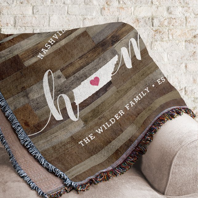 Couverture Tennessee Accueil État Aspect bois personnalisé (Créateur téléchargé)