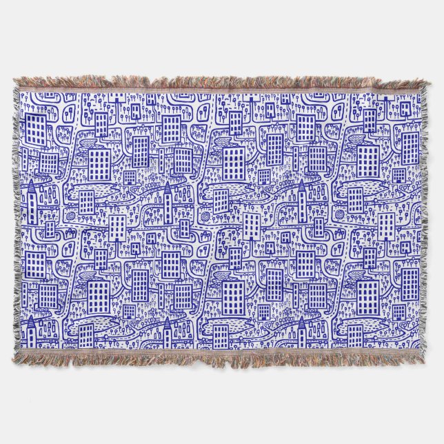 Couverture Terre des Tours - Bleu de marine sur blanc (Devant)