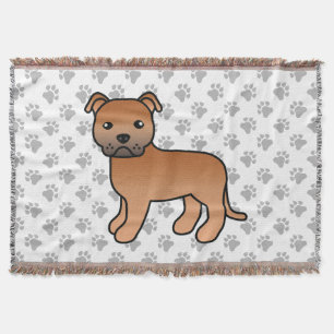Couverture Terrier Anglais Staffordshire Bull Rouge Chien