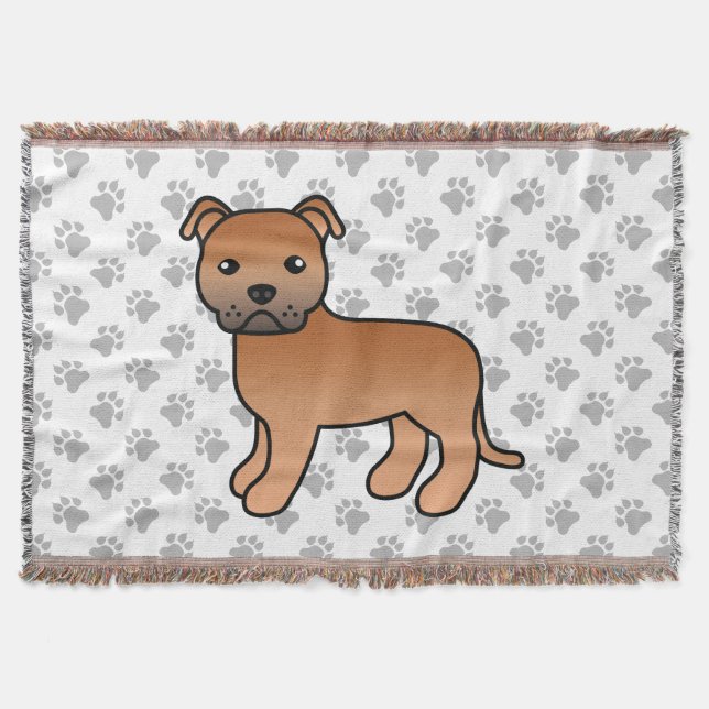 Couverture Terrier Anglais Staffordshire Bull Rouge Chien (Devant)