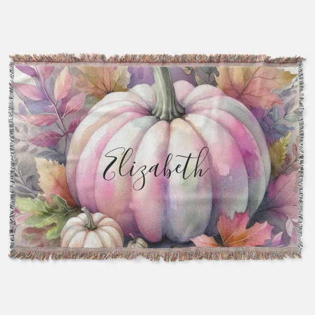 Couverture Texte de typographie Citrouilles d'automne aquarel (Devant)