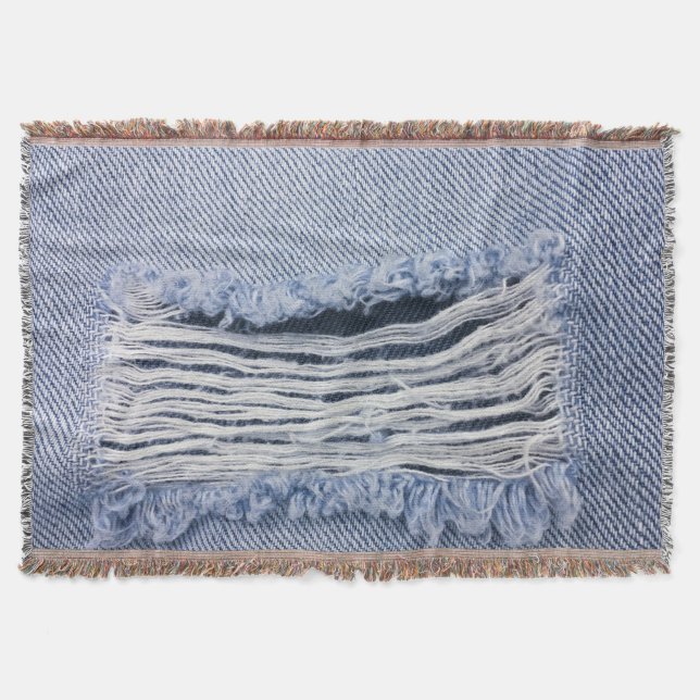 Couverture Texture de jean bleu clair torn (Devant)