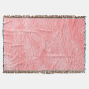Couverture Texture de la fourrure de laine rose souple