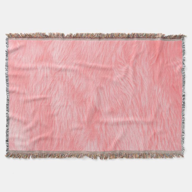 Couverture Texture de la fourrure de laine rose souple (Devant)