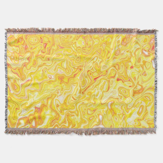 Couverture Texture de marbre jaune citron miel Abstrait Liqui (Devant)
