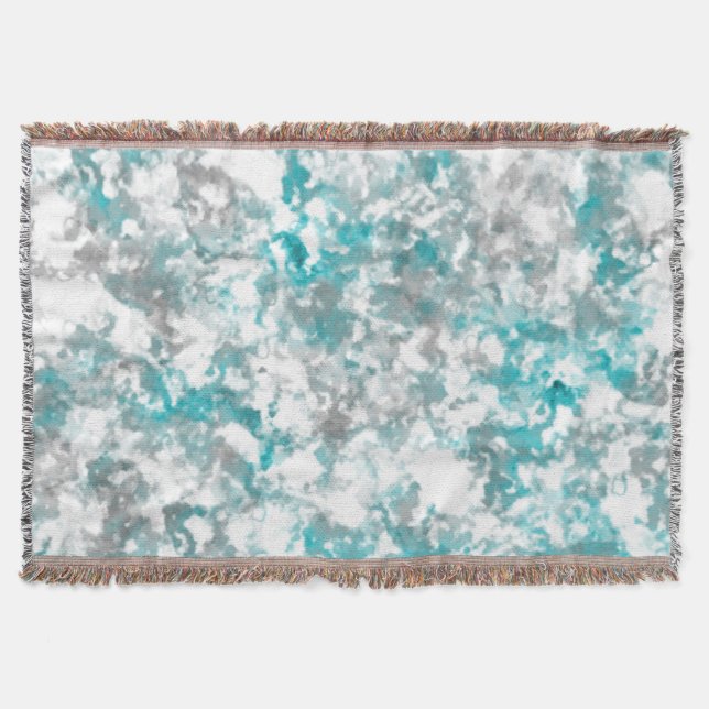 Couverture texture gris turquoise et marbre blanc (Devant)