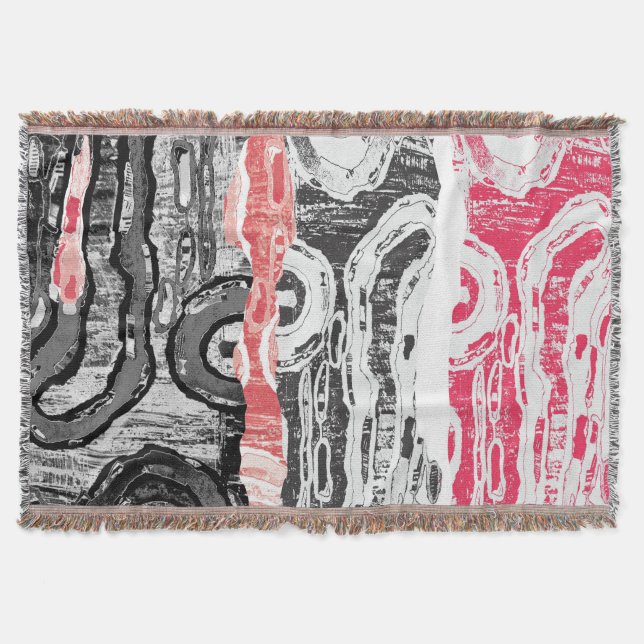 Couverture Throw Blanket – Friction Lands Abstract Design (Devant)