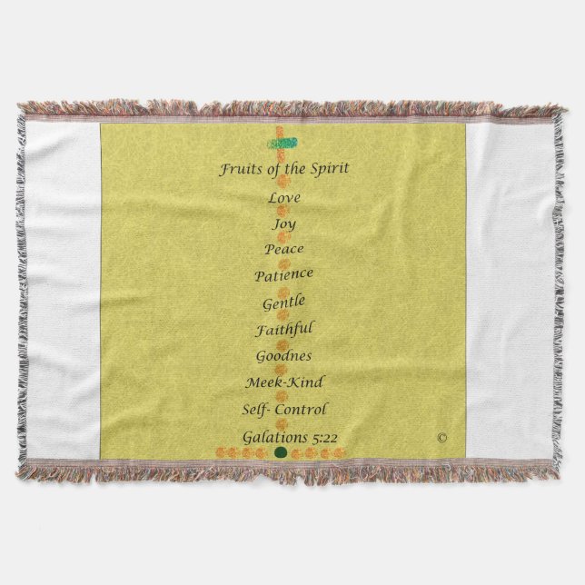 Couverture Throw Blanket   Fruits of the Spirit  (Devant)