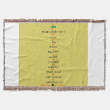 Throw Blanket Fruits of the Spirit