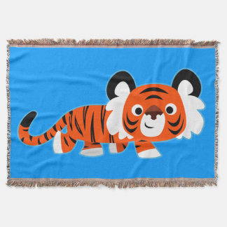 Couverture Tigre de dessin mignon sur le pinceau Lancer la co