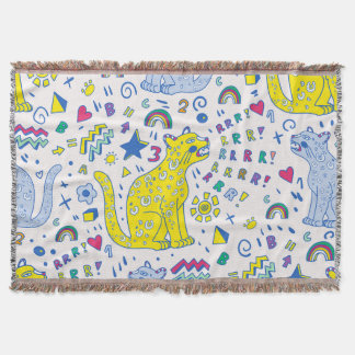 Couverture Tigre infantile et Motif arc-en-ciel