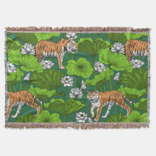 Couverture Tigres dans l'étang blanc de lotus