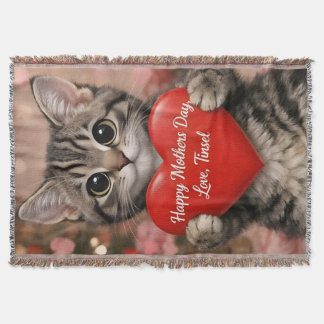 Couverture Tinsel "Joyeuse Fête des Mères T-Shirt Kitten en f