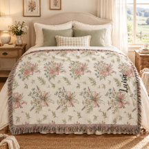 Couverture tissée à nœud floral vintage