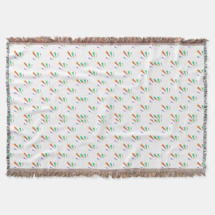 Couverture tissée avec un motif de moulin à vent c