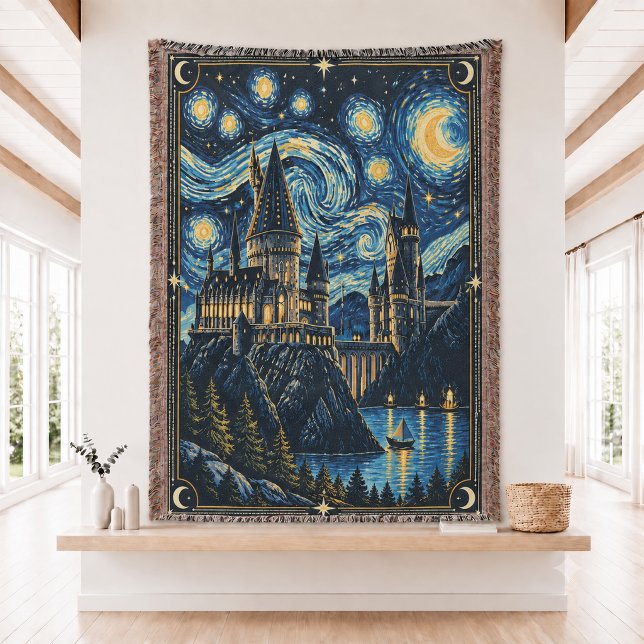 Couverture tissée Château de Magicien  (Créateur téléchargé)